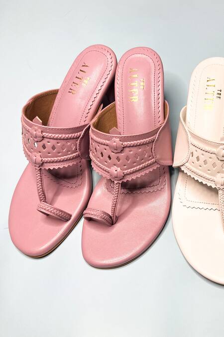 Buy The Alter Purple Cutwork Kolhapuri Block Heels Online at Aza Fashions Buy_The Alter_Purple Cutwork Kolhapuri Block Heels _Online_at_Aza_Fashions