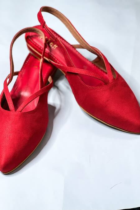 Shop The Alter Red Cushioned Ballerinas Online at Aza Fashions Shop_The Alter_Red Cushioned Ballerinas _Online_at_Aza_Fashions