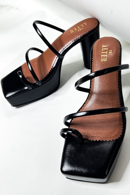 THE ALTER T-Shaped Cylindrical Block Heels 