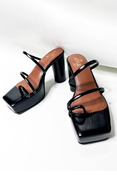 Buy The Alter Black T-shaped Cylindrical Block Heels Online at Aza Fashions Buy_The Alter_Black T-shaped Cylindrical Block Heels _Online_at_Aza_Fashions