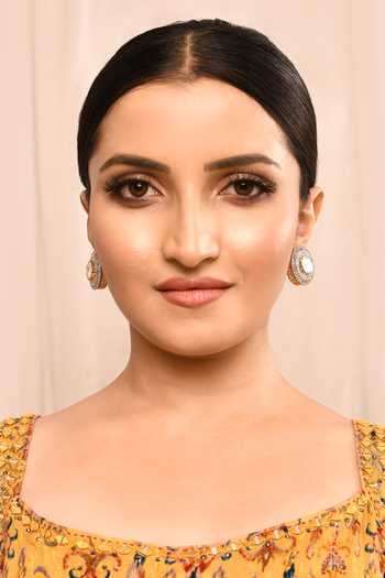 Moh-Maya By Disha Khatri Gold Plated Diamonds, Stones Polki Embellished Stud Earrings Online at Aza Fashions Moh-Maya By Disha Khatri_Gold Plated Diamonds, Stones Polki Embellished Stud Earrings _Online_at_Aza_Fashions