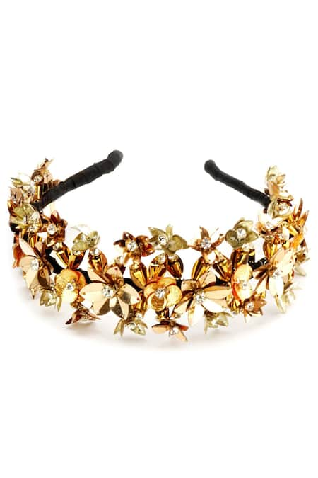 Born Flash Gold Embellished Fianna Hairband 