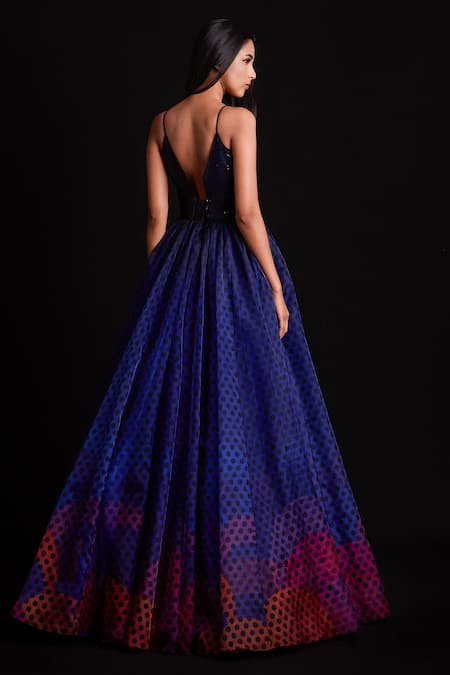 Cedar & Pine Polka Dot Print Gown 