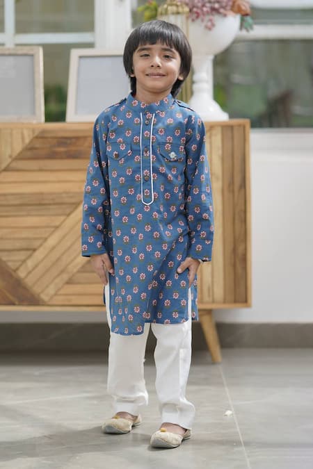 FAYON KIDS Floral Print Kurta Set 