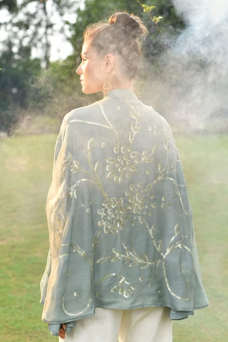Nika 1.0 Myra Sequin Embellished Cape 