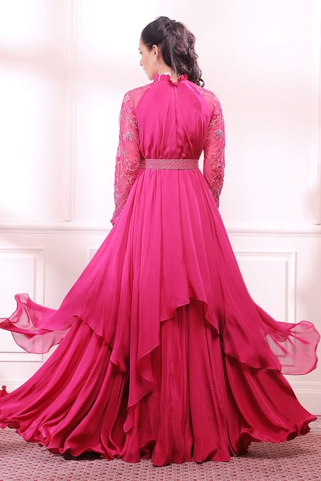 ISHA GUPTA TAYAL Embroidered Layered Anarkali 