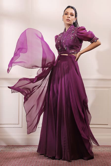 Isha Gupta Tayal Draped Kurta & Silk Sharara Set 