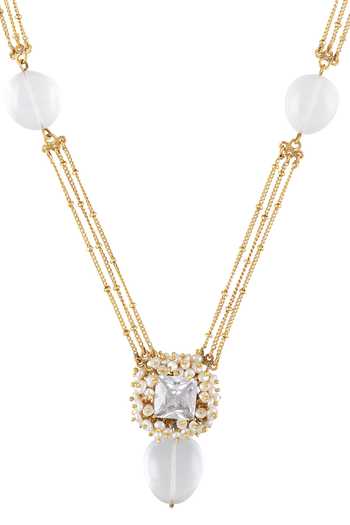 Tribe Amrapali Gold Plated Pearls Multi Strand Chain Online at Aza Fashions Tribe Amrapali_Gold Plated Pearls Multi Strand Chain_Online_at_Aza_Fashions