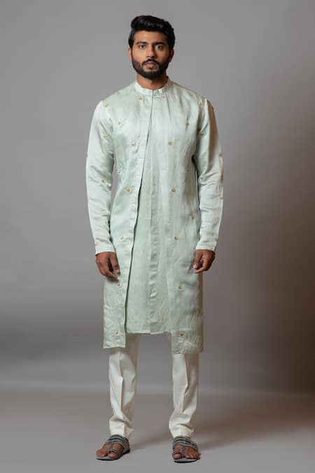 PAARSH The Water Iris Panelled Kurta Set 