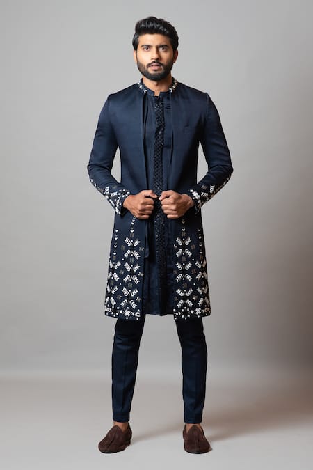 Paarsh Constellation Embroidered Achkan Set 