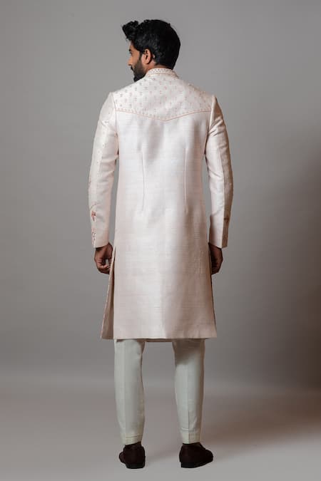 PAARSH Vann Raw Silk Sherwani Set 