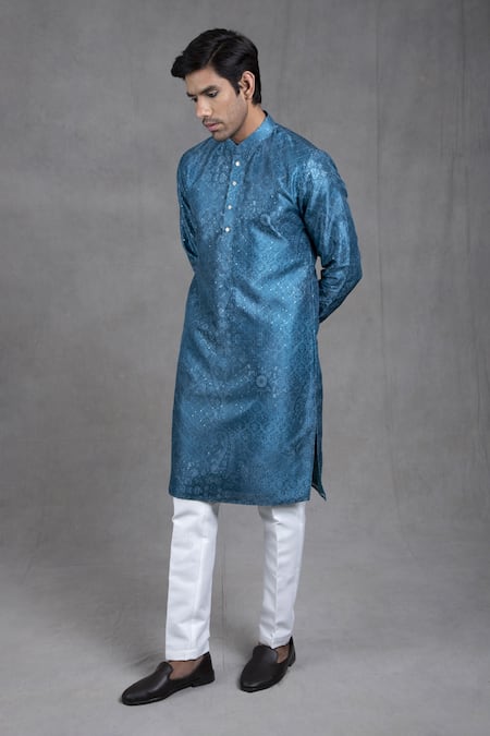 RNG Safawala Ocean Printed Kurta & Churidar Set 