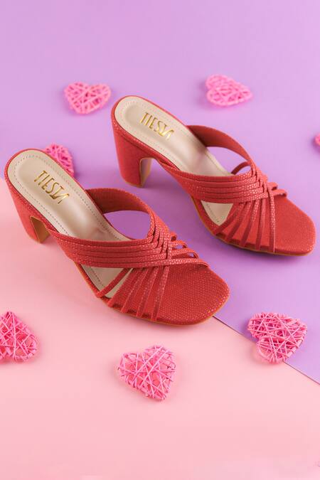 Criss cross 2024 block heels