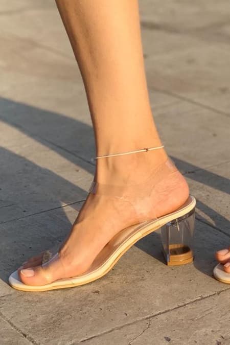 Belt Summer New Women High Heel Open Toe Fashion Transparent Block Heels  Sandals | eBay