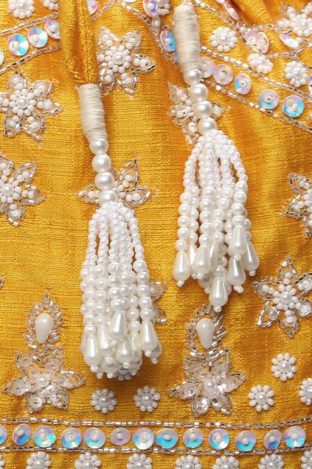 Shop_Ornatte_Yellow Embroidery Ritika Potli Bag_Online_at_Aza_Fashions