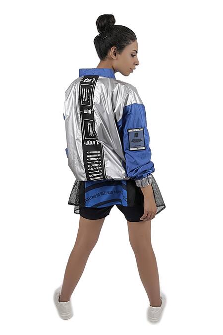 Shop_All2defy_Blue Windcheater Reversible Bomber Jacket_Online_at_Aza_Fashions