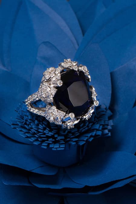 Swarovski sapphire sale ring