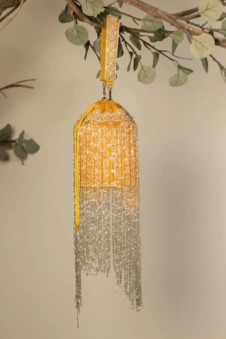 Aamli Albeli Bead Work Bucket Bag 