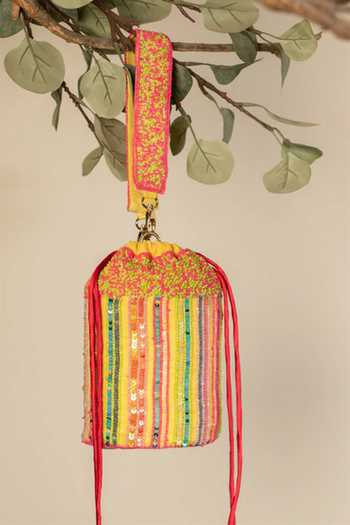 Buy Aamli Multi Color Embroidery, Beads Rangili Sequin Work Bucket Bag at Aza Fashions Buy_Aamli_Multi Color Embroidery, Beads Rangili Sequin Work Bucket Bag _at_Aza_Fashions