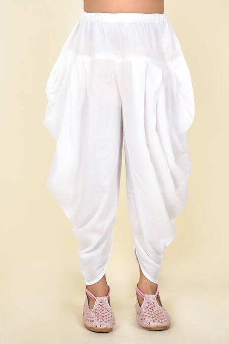 Shop_Pankhuri By Priyanka_Pink Muslin Mirrors Embroidered Neckline Kurta And Pant Set _Online_at_Aza_Fashions