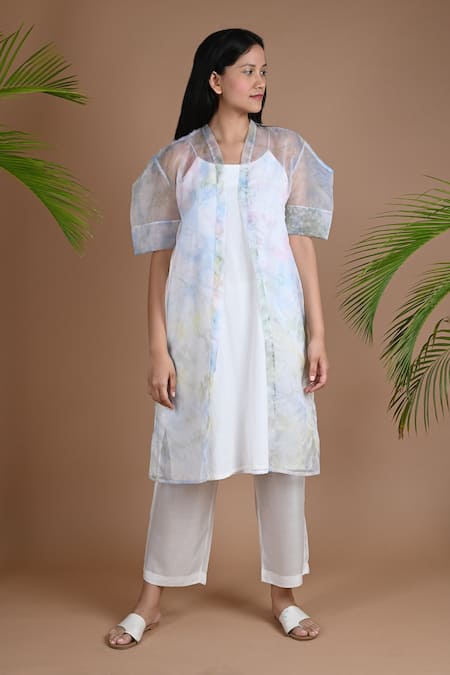 Chambray & Co. Shibori Dye Jacket & Kurta Set 