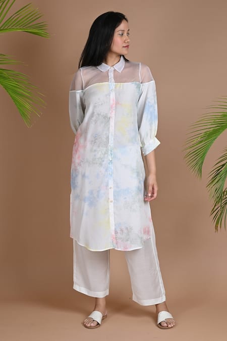 Chambray & Co. Skye Shibori Dye Kurta & Pant Set 