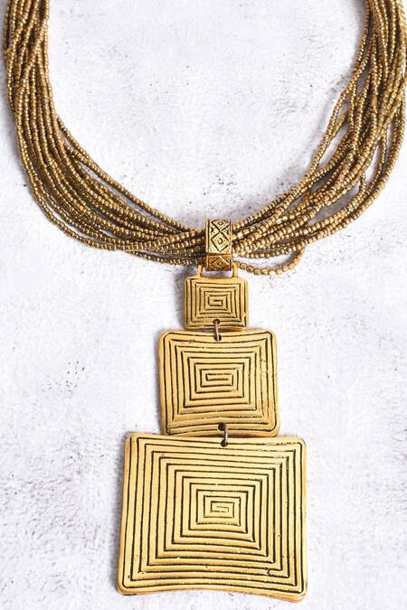 Baroque Ella Vintage Gold Long Pendant Necklace in Variegated Dark Teal  Magnesite | Kendra Scott