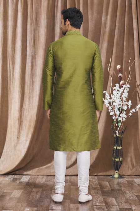 Arihant Rai Sinha Banarasi Art Silk Floral Embroidered Kurta 