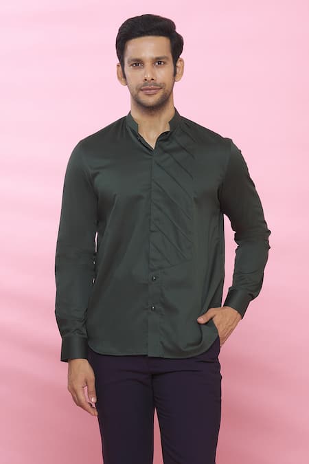 Aces by Arjun Agarwal Cotton Pintuck Shirt 