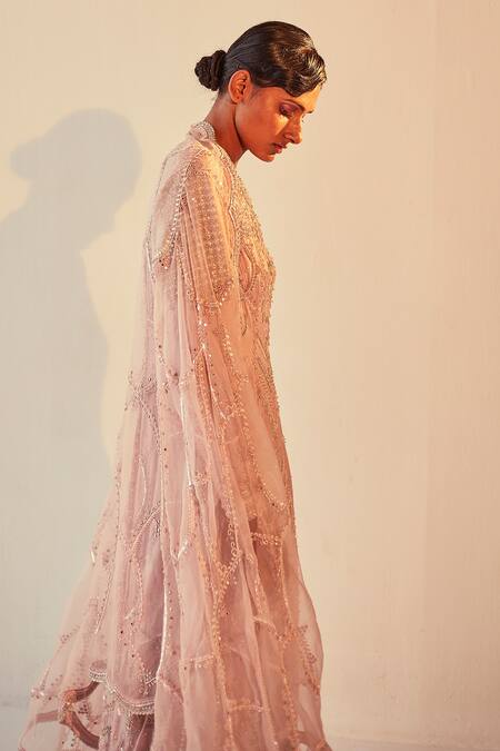 Buy Priyanka Singh Pink Silk, Organza Mirror Work, Sequins, Zardozi Embroidered Kurta Lehenga Set Online at Aza Fashions Buy_Priyanka Singh_Pink Silk, Organza Mirror Work, Sequins, Zardozi Embroidered Kurta Lehenga Set _Online_at_Aza_Fashions