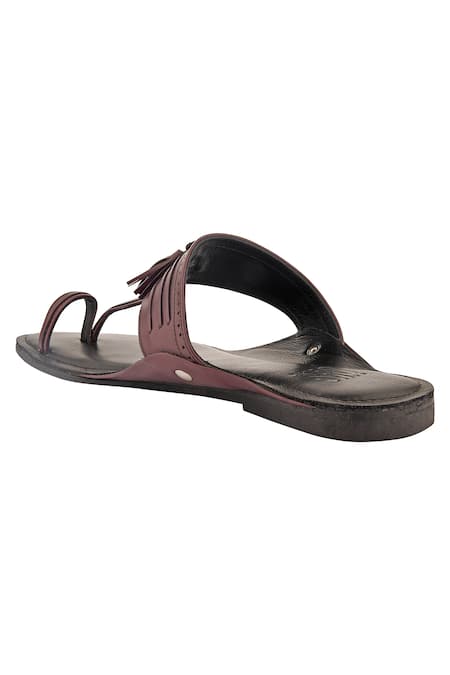 Buy SOLEPLAY Dark Tan Kolhapuri Sandals from Westside