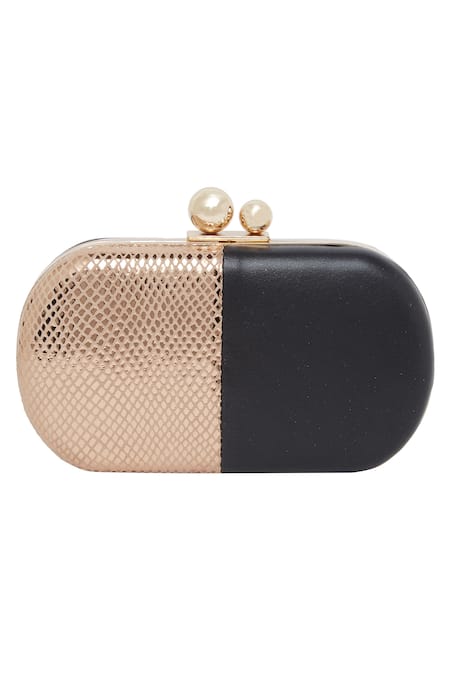 Richa Gupta Leather Textured Clutch With Sling 