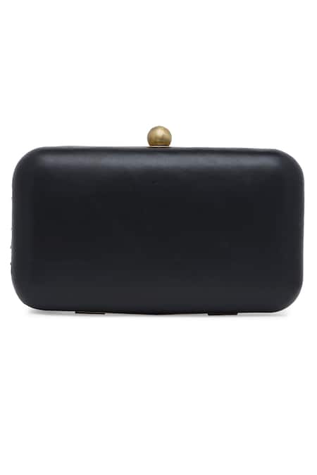 Richa Gupta Leather Embellished Clutch With Sling 