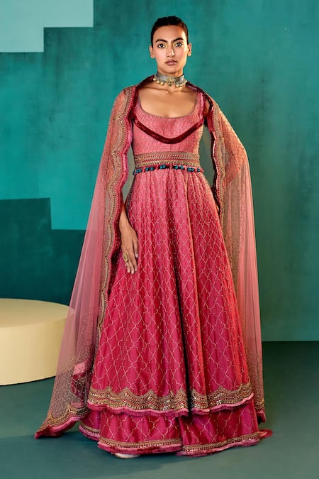 Agunj by Gunjan Arora Silk Kurta Sharara Set 