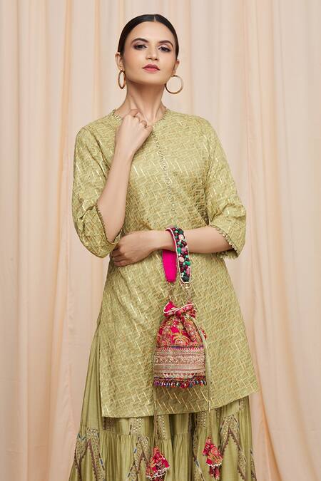 Buy Aloha By PS Pink Embroidery, Tassels Rosy Potli Bag Online at Aza Fashions Buy_Aloha By PS_Pink Embroidery, Tassels Rosy Potli Bag_Online_at_Aza_Fashions