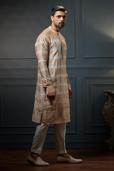 Ritu & Abhishek Silk Shibori Kurta 