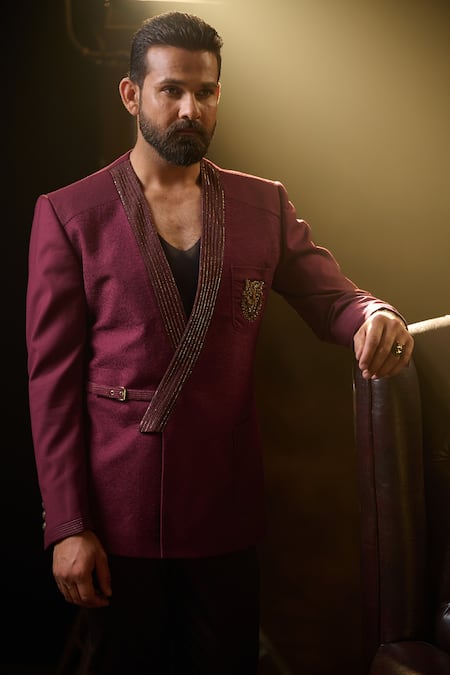 Ritu & Abhishek Leopard Skin Pattern Yukata Jacket 