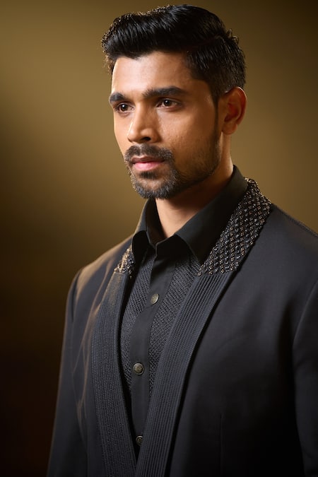 Ritu & Abhishek Shawl Lapel Jacket 