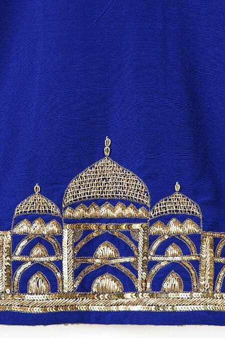 Buy Tiny Pants Blue Cotton, Chiffon Tassels, Embroidery Taj Mahal Kurta Palazzo Set Online at Aza Fashions Buy_Tiny Pants_Blue Cotton, Chiffon Tassels, Embroidery Taj Mahal Kurta Palazzo Set_Online_at_Aza_Fashions