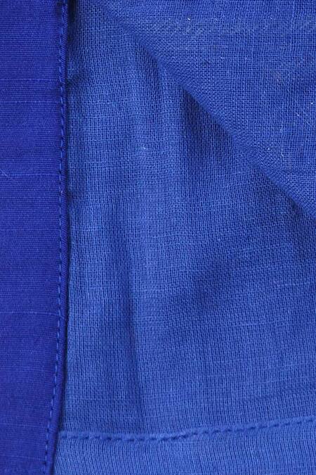 Shop Tiny Pants Blue Cotton, Chiffon Tassels, Embroidery Taj Mahal Kurta Palazzo Set Online at Aza Fashions Shop_Tiny Pants_Blue Cotton, Chiffon Tassels, Embroidery Taj Mahal Kurta Palazzo Set_Online_at_Aza_Fashions