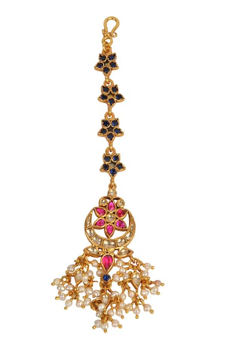 Ajooni Jewels Kundan Embellished Maangtikka 