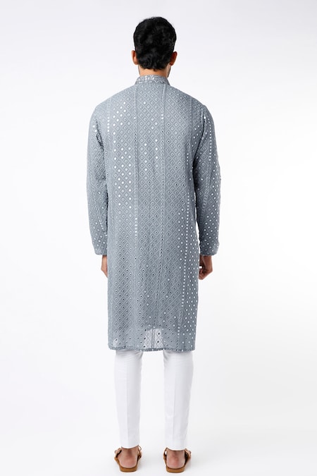 Kasbah Foil Embroidered Kurta Set 