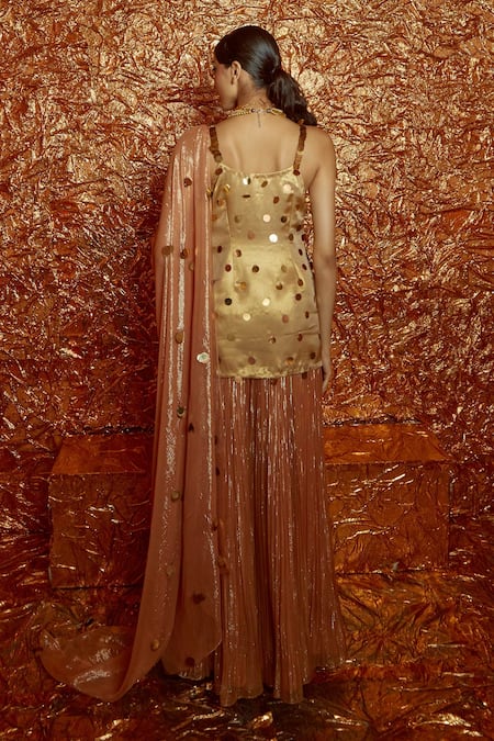 Nirmooha Sequin Embroidered Kurta Sharara Set 