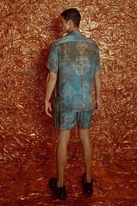 Nirmooha Printed Shirt & Shorts Set 