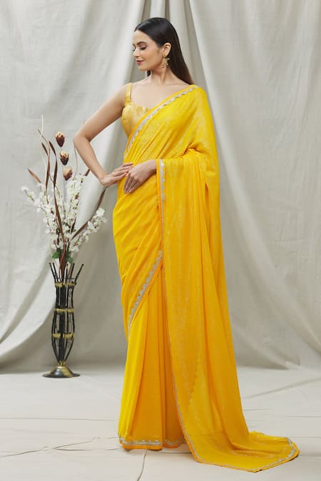 Ethnic fashion online - Yellow Sarees