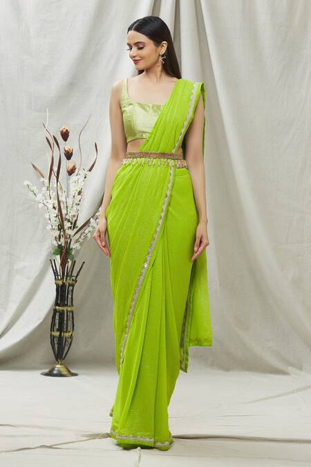 Ranian Gold Cut Work, Beads Cutdana Embroidered Belt Online at Aza Fashions Ranian_Gold Cut Work, Beads Cutdana Embroidered Belt _Online_at_Aza_Fashions