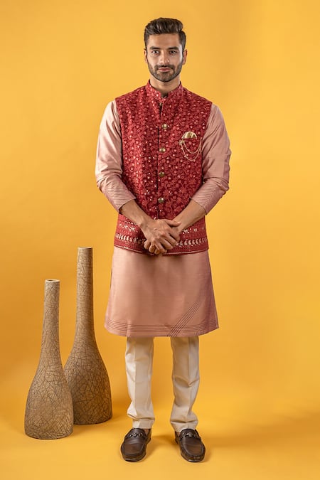 Soniya G Lucknowi Work Bundi & Kurta Set 
