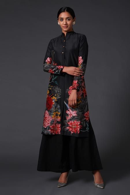 Balance by Rohit Bal Chanderi Silk Kurta and Palazzo Set 