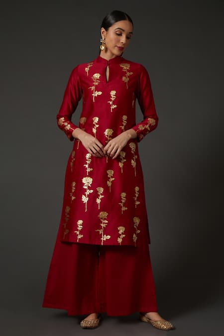 Balance by Rohit Bal Silk Chanderi Printed Kurta & Palazzo Set 