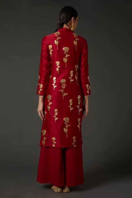 Balance By Rohit Bal Silk Chanderi Printed Kurta & Palazzo Set 